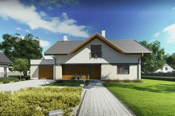  Projekt domu Wiliam VI (BBG1027) - projekt domu parterowego z poddaszem - Zdjęcie 1