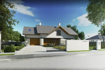 Projekt domu Wiliam VII - parterowy z poddaszem dom o powierzchni 159,60 m², dach dwuspadowy - ujęcie 3