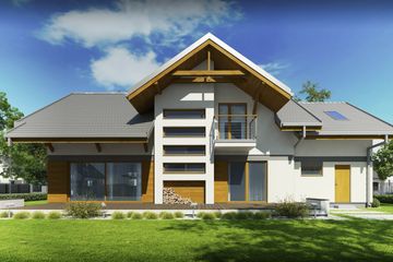 Projekt domu Wiliam VII - parterowy z poddaszem dom o powierzchni 159,60 m², dach dwuspadowy - ujęcie 5