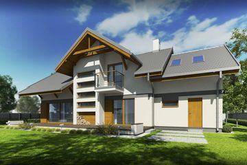 Projekt domu Wiliam VII - parterowy z poddaszem dom o powierzchni 159,60 m², dach dwuspadowy - ujęcie 6