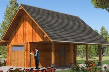  Projekt garażu G-4 z bali (BBD1253) - projekt garażu parterowego - Zdjęcie 1