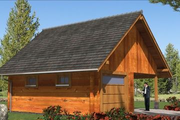  Projekt garażu G-4 z bali (BBD1253) - projekt garażu parterowego - Zdjęcie 2