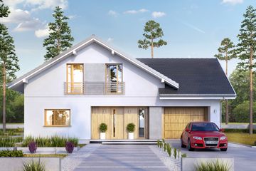  Projekt domu Montreal (BBE1039) - projekt domu parterowego z poddaszem - Zdjęcie 1