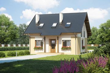  Projekt domu w Michigan 2 (KRN1080) - projekt domu parterowego z poddaszem - Zdjęcie 1