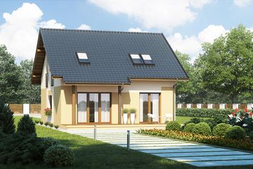  Projekt domu w Michigan 2 (KRN1080) - projekt domu parterowego z poddaszem - Zdjęcie 2