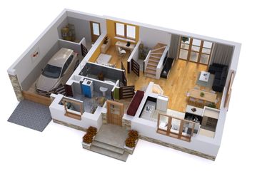  Projekt domu BW-36 wariant (JGC1051) - projekt domu parterowego z poddaszem - Zdjęcie 3