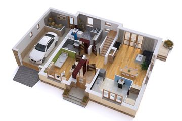  Projekt domu BW-46 (JGC1057) - projekt domu parterowego z poddaszem - Zdjęcie 3