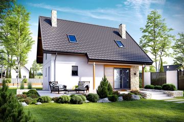  Projekt domu Oli II (WRC2625) - projekt domu parterowego z poddaszem - Zdjęcie 2