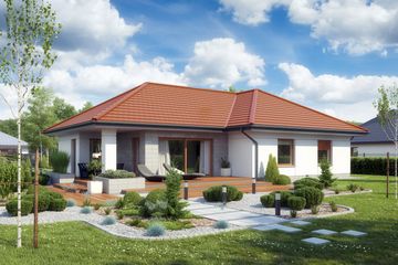  Projekt domu TK233 (WAK1068) - projekt domu parterowego - Zdjęcie 2