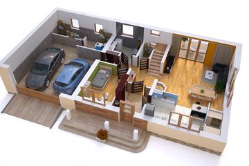  Projekt domu BW-17 z garażem 2 stanowiskowym (JGC1034) - projekt domu parterowego z poddaszem - Zdjęcie 3