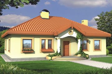  Projekt domu Sielanka 2 35st. B z powiększoną kotłownią, piwnicą, bez garażu (WRD2458) - projekt domu parterowego z poddaszem - Zdjęcie 1