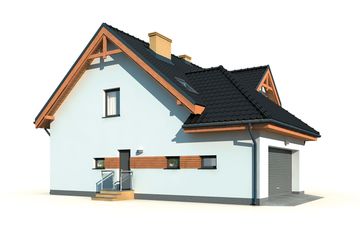  Projekt domu Lizbona (SLN2395) - projekt domu parterowego z poddaszem - Zdjęcie 4