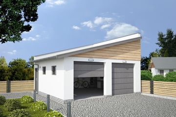  Projekt garażu G330I (SLN2396) - projekt garażu parterowego - Zdjęcie 1