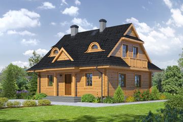  Projekt domu Brzeg 22 dw (KRP1898) - projekt domu parterowego z poddaszem - Zdjęcie 1