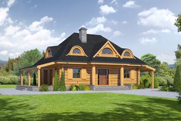  Projekt domu Chmielniki małe dw 37 (KRP1900) - projekt domu parterowego z poddaszem - Zdjęcie 1