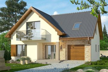  Projekt domu Guarana 2 (WRN1310) - projekt domu parterowego z poddaszem - Zdjęcie 1