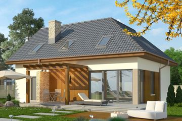  Projekt domu Guarana 2 (WRN1310) - projekt domu parterowego z poddaszem - Zdjęcie 2