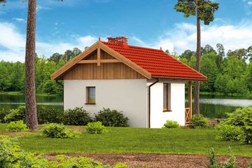  Projekt domu letniskowego Delhi dom letniskowy na zgłoszenie do 35m2 (SLN1504) - projekt domu letniskowego parterowego - Zdjęcie 3