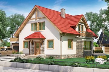  Projekt domu BW-31 wariant (JGC1118) - projekt domu parterowego z poddaszem - Zdjęcie 1