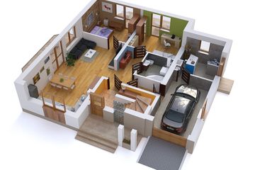  Projekt domu BS-10 dwulokalowy (JGC1005) - projekt domu parterowego z poddaszem - Zdjęcie 3