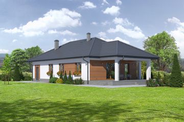  Projekt domu Piaseczno 3g (KRP1427) - projekt domu parterowego - Zdjęcie 2