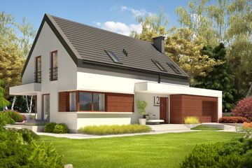  Projekt domu Patryk IV G1 energo (WRC2631) - projekt domu parterowego z poddaszem - Zdjęcie 2