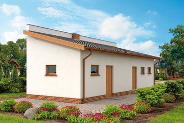  Projekt garażu G1m bis 2 garaż jednostanowiskowy (SLN1505) - projekt garażu parterowego - Zdjęcie 3