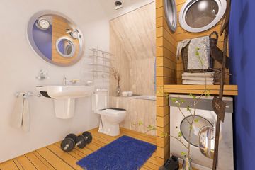 Projekt domu Bernikla z garażem 2-st. [A1] - parterowy z poddaszem dom o powierzchni 146,80 m², dach dwuspadowy - ujęcie 10