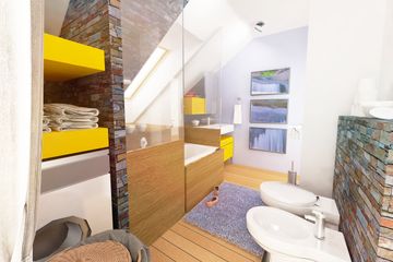  Projekt domu Nowinka II z garażem i wiatą [A1] (WRF1606) - projekt domu parterowego z poddaszem - Zdjęcie 7