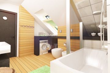  Projekt domu Nowinka IV z garażem i wiatą [A1] (WRF1613) - projekt domu parterowego z poddaszem - Zdjęcie 8