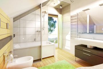  Projekt domu Nowinka IV z garażem i wiatą [A1] (WRF1613) - projekt domu parterowego z poddaszem - Zdjęcie 9