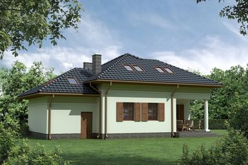  Projekt domu AH 004 (GDC1004) - projekt domu parterowego z poddaszem - Zdjęcie 2