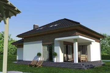  Projekt domu AH 053 (GDC1010) - projekt domu parterowego z poddaszem - Zdjęcie 3
