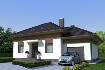  Projekt domu AH 053 (GDC1010) - projekt domu parterowego z poddaszem - Zdjęcie 4