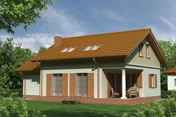  Projekt domu AH 033 (GDC1006) - projekt domu parterowego z poddaszem - Zdjęcie 3