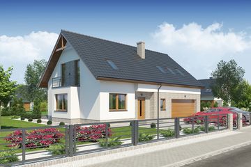  Projekt domu Gerard 2 PS (WRW1259) - projekt domu parterowego z poddaszem - Zdjęcie 1