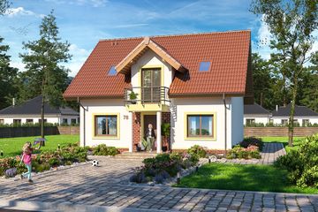  Projekt domu Ares Bis (WOE1089) - projekt domu parterowego z poddaszem - Zdjęcie 2