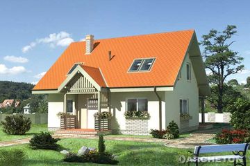  Projekt domu Pączek (557) (KRD1891) - projekt domu parterowego z poddaszem - Zdjęcie 3