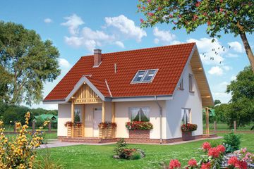  Projekt domu Pączek (557) (KRD1891) - projekt domu parterowego z poddaszem - Zdjęcie 4