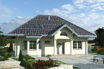  Projekt domu Zosia (736) (KRD2296) - projekt domu parterowego z poddaszem - Zdjęcie 3