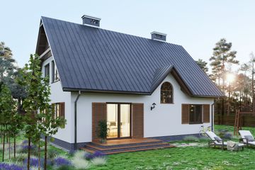  Projekt domu Krzemyk (398) (KRD2036) - projekt domu parterowego z poddaszem - Zdjęcie 3