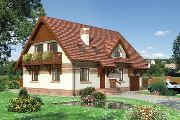  Projekt domu Gwidon (273) (KRD1079) - projekt domu parterowego z poddaszem - Zdjęcie 3