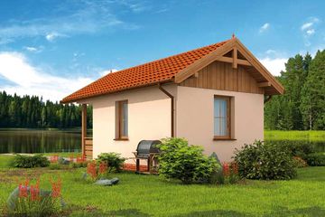  Projekt domu letniskowego Badajoz dom letniskowy na zgłoszenie do 35m2 (SLN1503) - projekt domu letniskowego parterowego - Zdjęcie 3