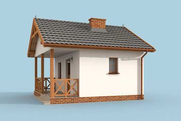  Projekt domu letniskowego Haga dom letniskowy na zgłoszenie do 35m2 (SLN1510) - projekt domu letniskowego parterowego - Zdjęcie 4