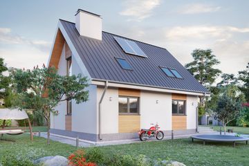  Projekt domu Malutek (447) (KRD1770) - projekt domu parterowego z poddaszem - Zdjęcie 2