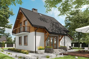  Projekt domu Smyk - murowana – ceramika (KRD1446) - projekt domu parterowego z poddaszem - Zdjęcie 3