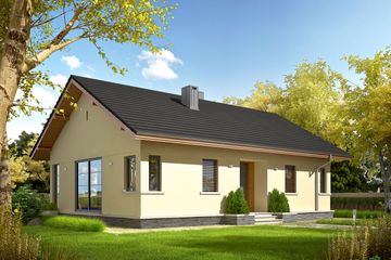  Projekt domu Karmela III economic (WRC2632) - projekt domu parterowego - Zdjęcie 1