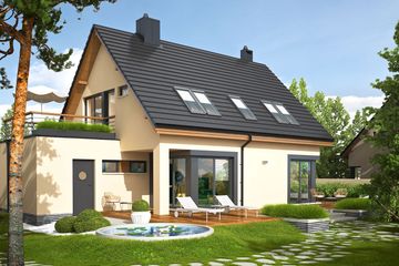  Projekt domu Tim IV G1 (wersja A) economic (WRC2633) - projekt domu parterowego z poddaszem - Zdjęcie 3