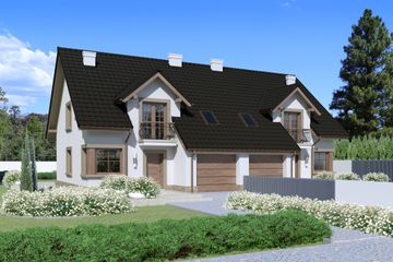  Projekt domu przy Amarantowej 4 (KRK1409) - projekt domu parterowego z poddaszem - Zdjęcie 1