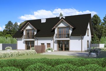  Projekt domu przy Amarantowej 4 (KRK1409) - projekt domu parterowego z poddaszem - Zdjęcie 2